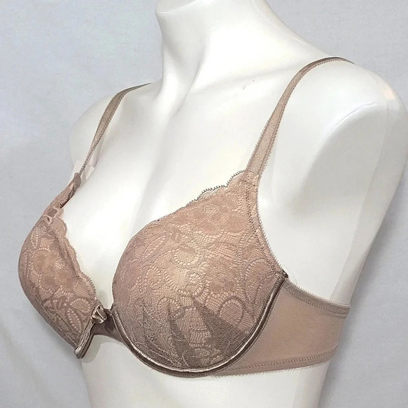 32A Lily of France 2131701 Soiree Extreme Ego Boost Lace Underwire Bra Nude NWOT - Picture 2 of 4